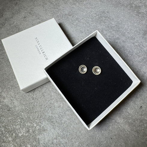 Nina Ullrich Hemisphere Earrings Polished